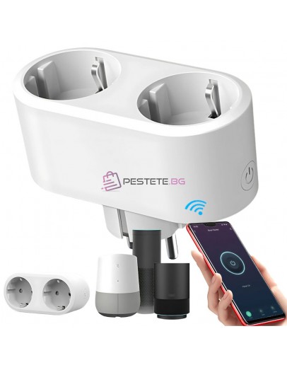 Умен двоен контакт с Wi-Fi таймер 16a приложение